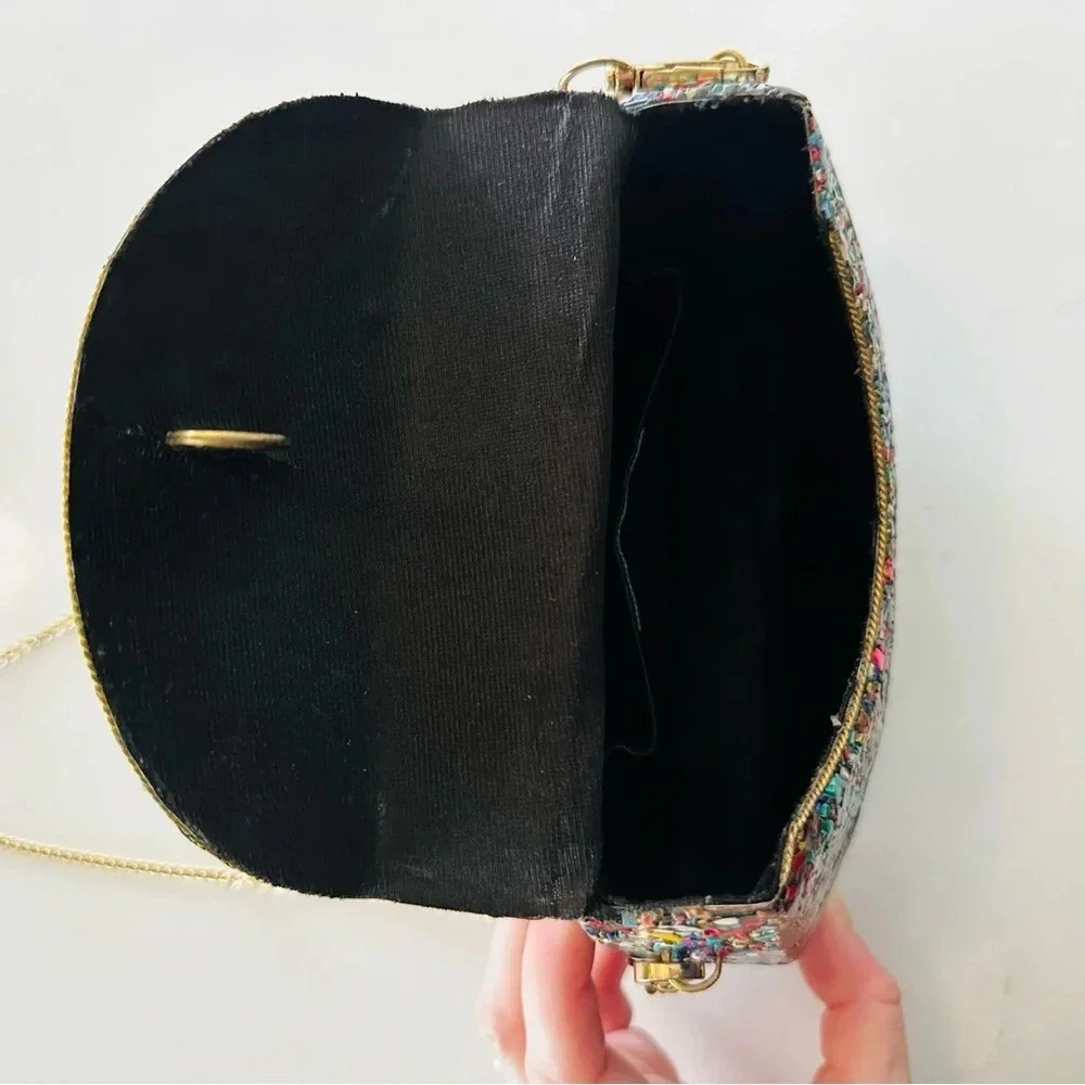 Ramla Bel Air Mosaic Bag | Sunflower | Hard Side Clutch |  NEW - Picture 3 of 8